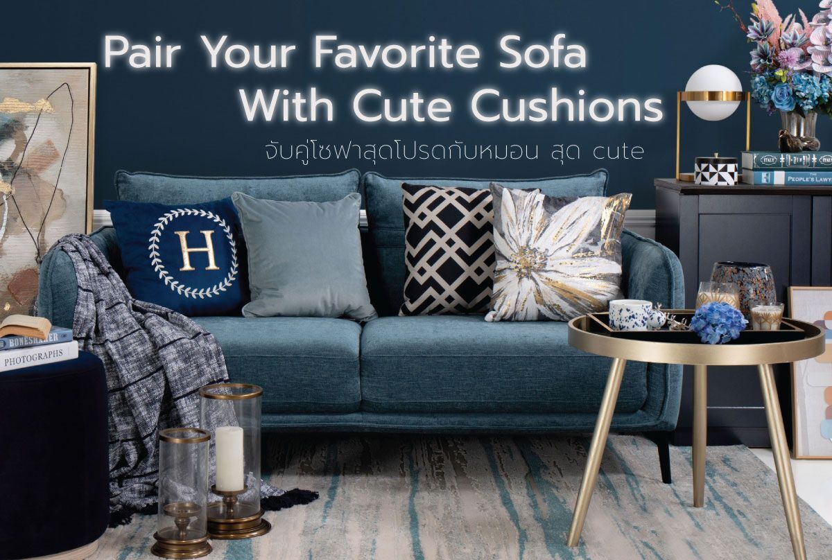 Pair Your Favorite Sofa With Cute Cushions จับคู่โซฟาสุดโปรดกับหมอน สุด cute