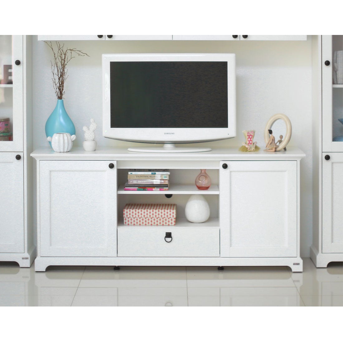 ชุดวางทีวี ไซด์บอร์ด รุ่น Melona สีสีขาว-SB Design Square