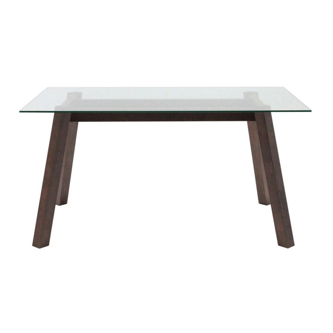 โต๊ะทานอาหาร โต๊ะอาหารขาไม้ท๊อปกระจก รุ่น Ethan-SB Design Square