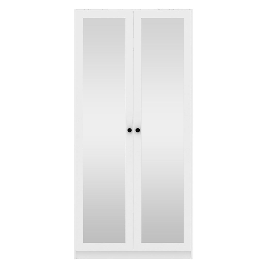 ตู้เสื้อผ้า ชั้นเก็บของ OP-C ขนาด 100 ซม. รุ่น Blox สีขาว&กระจกเงา1