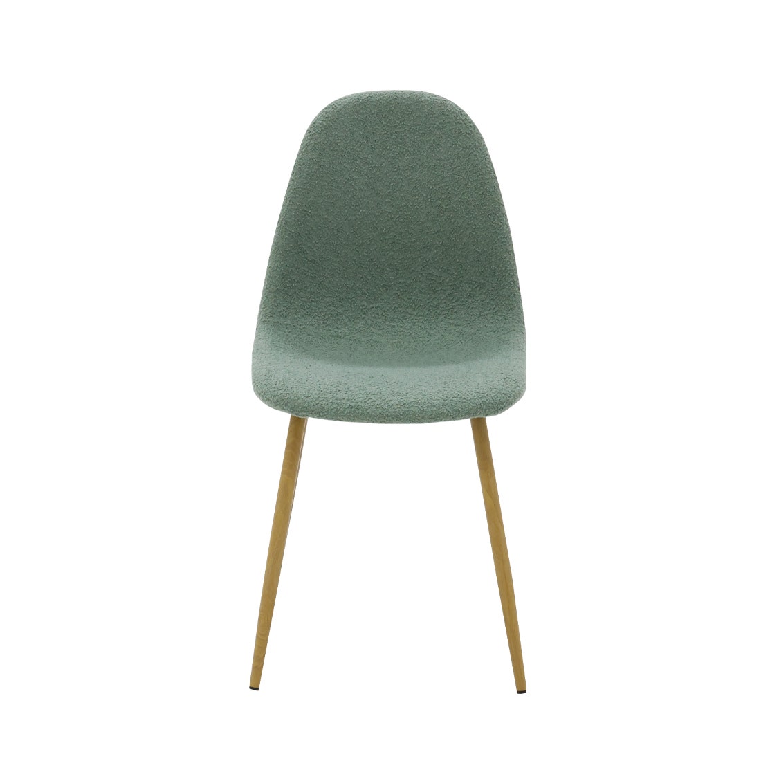 เก้าอี้ KC-PLAY รุ่น JERIC ขาเหล็กสีไม้ธรรมชาติ ผ้าเขียว