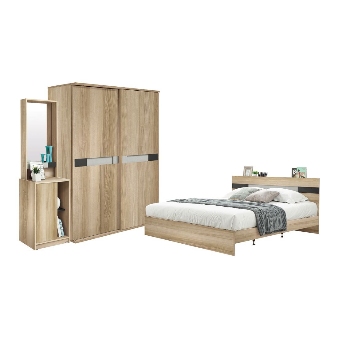 ชุดห้องนอน ชุดห้องนอนขนาด 6 ฟุต รุ่น Harper-SB Design Square