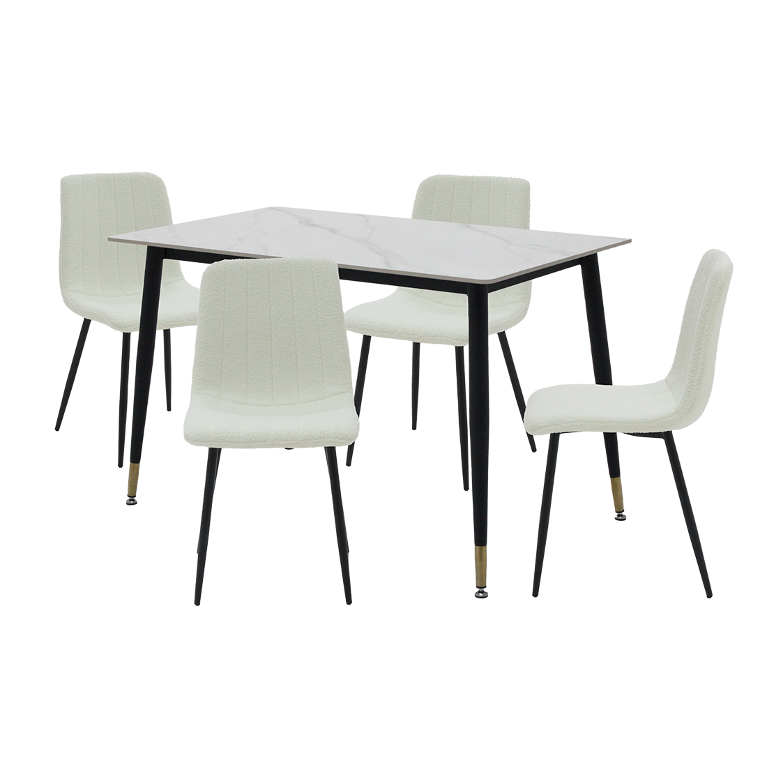 ชุดโต๊ะอาหารรุ่น Charisma สีขาว & เก้าอี้ Layko สีขาว x401